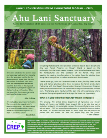 Example of Landowner Outreach Information Sheet Example of Landowner Outreach Information Sheet